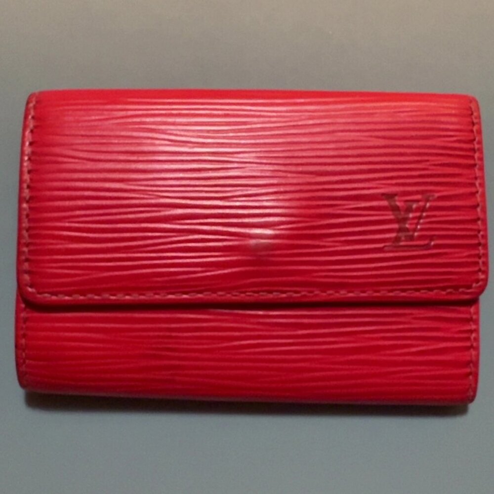 Louis Vuitton 6 Key Holder Chain Epi Red Leather SLG 0108Louis Vuitton 6 Key